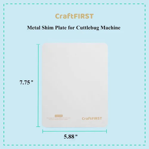 Miniatura 2 de CraftFIRST Placa de cuña de metal compatible con máquina de troquelado Cuttlebug 5.87 x 7.75