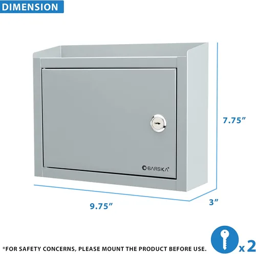 Miniatura 2 de Barska Caja de montaje en pared multiusos para sugerencias de correo con cerradura de llave para el aula de oficina en casa