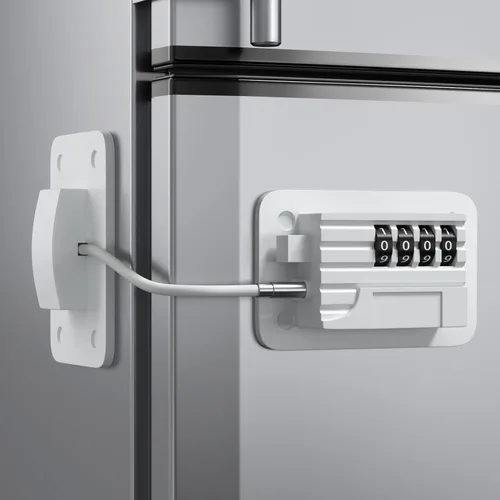 Ougourim Cerradura para refrigerador, cerradura de combinación mejorada para congelador vertical, cerradura de seguridad infantil para gabinetes,