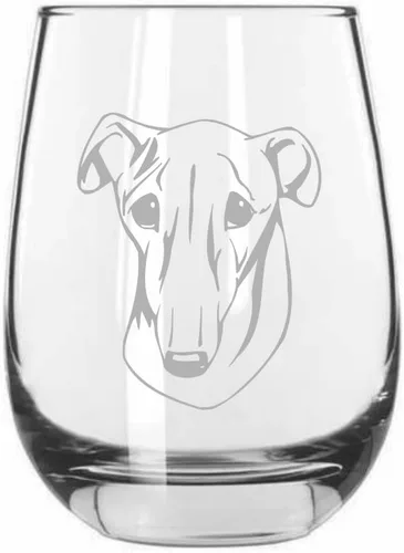 Miniatura 140 de Sakhalin Husky Dog - Copa de vino grabada personalizada de 15.25 onzas sin tallo