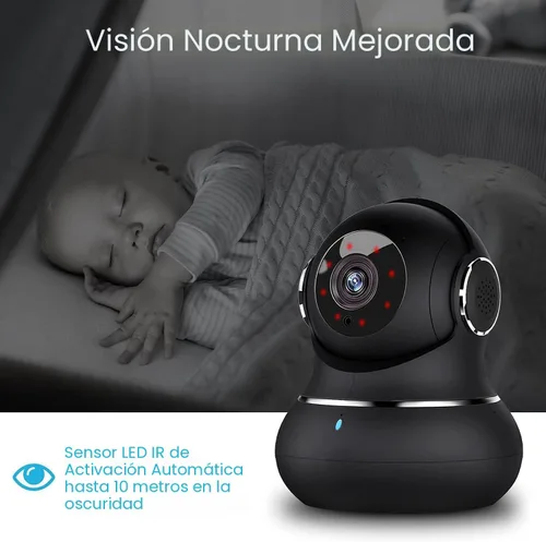 Miniatura 4 de litokam Cámara de seguridad interior 2K, cámaras de 360° para seguridad del hogar en interiores con detección de movimiento, cámara para mascotas