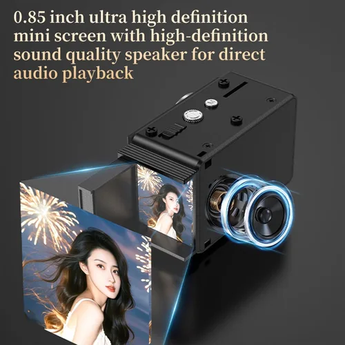 Miniatura 5 de Andoer Cámara digital S11 Retro, cámara CCD de doble lente, estilo TLR portátil, retro, apuntar y disparar, compacto, pequeño con 6 filtros