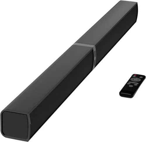 MZEIBO Barra de sonido para Smart TV, barra de sonido Bluetooth desmontable de 80 W con graves potentes, sistema de audio de cine en casa 2 en 1,