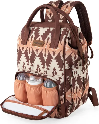 Miniatura 2 de Wrangler - Mochila Azteca Organizada, Mochila de Día, Bolsa de Viaje para Bebé con Correa para Silla de Paseo y Bolsillos Laterales para Botellas