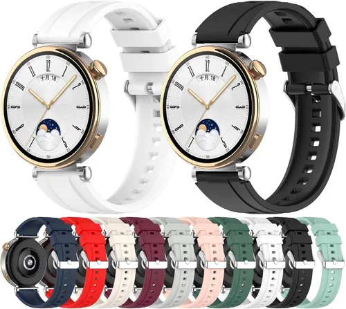 Paquete de 10 correas compatibles con Huawei Watch GT 4 Smartwatch, correa deportiva de repuesto de silicona suave impermeable para Huawei Watch GT