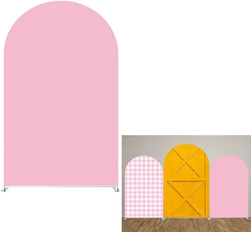 Miniatura 7 de Telón de fondo de arco Chiara, fundas elásticas de tela de elastano para puerta de granja para cumpleaños, baby shower, decoración de fiesta