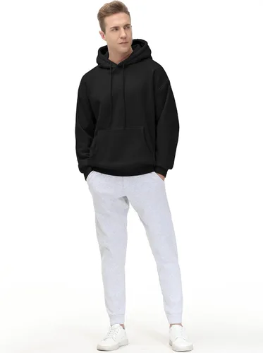 Miniatura 5 de THE GYM PEOPLE Sudadera con capucha de forro polar para hombre, ajuste holgado, ultra suave, con bolsillos