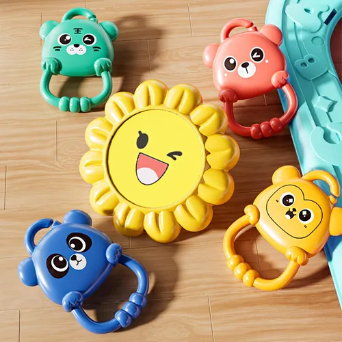 Miniatura 5 de Gimnasios de Juego para Bebés con Alfombrillas, Tapete de Gimnasio con Piano, Tapete de Actividad para Tiempo Boca Abajo con 5 Juguetes Sensoriales