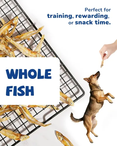 Miniatura 3 de PAWUP - Golosinas secas para perros de pescado entero, bocadillos de omega-3 con alto contenido de proteínas Skin & Coat Health, Recompensas