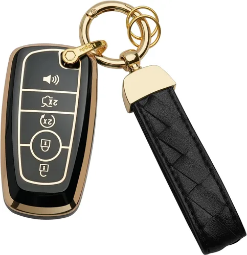 Llavero para Ford Explorer Mustang Fusion Escape F150 F250 F350 F450 F550 Edge, Negro, 5 botones
