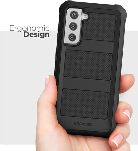 Miniatura 7 de ENCASED Falcon-Series - Funda para Samsung Galaxy S21, funda protectora resistente de cuerpo completo (negro mate)
