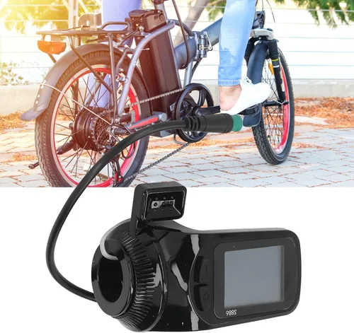 Miniatura 4 de Medidor de pantalla LCD eléctrico, 24 V, 36 V, 48 V, 60 V, pantalla LCD para scooter eléctrico, baja tasa de fallas, computadora con velocímetro
