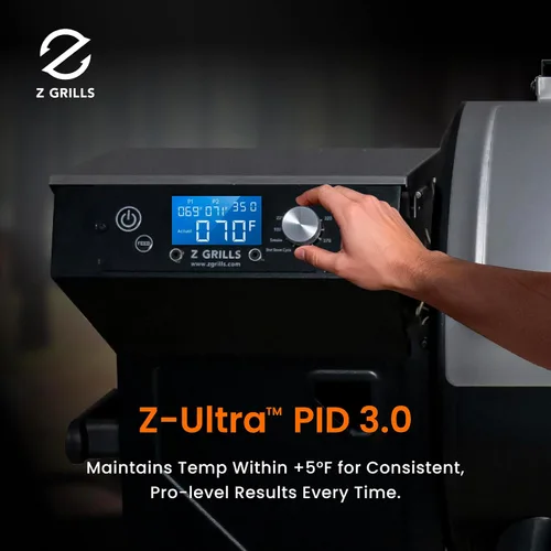 Miniatura 4 de Z GRILLS Parrilla Ahumadora Eléctrica de Pellets de Madera con Controlador PID 3.0, Temperatura Máxima de 450 °F, Parrilla y Ahumador 8 en 1