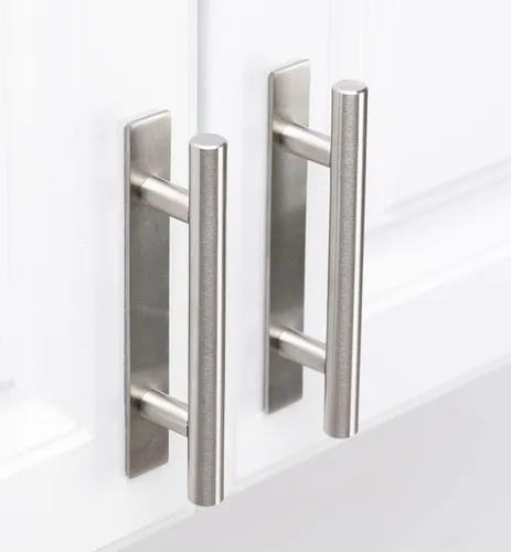 Manijas adhesivas para gabinete de 5" | Sin perforación, se pega en cajones, puertas, armarios, ventanas | Adhesivo 3M | Pack de 2 manijas de metal