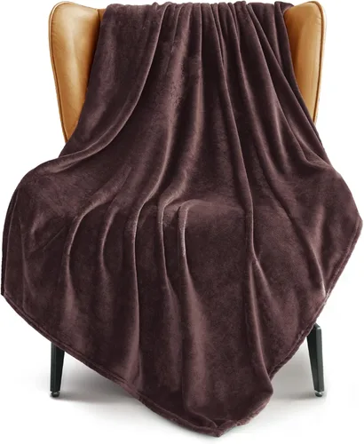 Miniatura 50 de Exclusivo Mezcla Manta de vellón para sofá, cama, súper suave y cálida, para uso en todas las estaciones, acogedora, afelpada, ligera, azul hielo