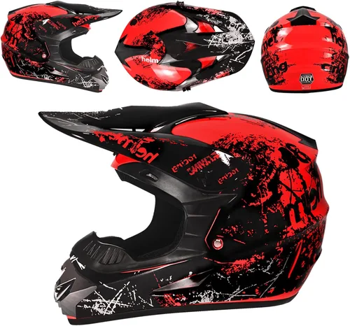 Miniatura 2 de Cascos de Dirt Bike para Jóvenes de Moda para Niños, Motocross, Motocicleta, BMX, ATV, Todoterreno, Cuatro Ruedas, Cascos Integrales para Bicicleta