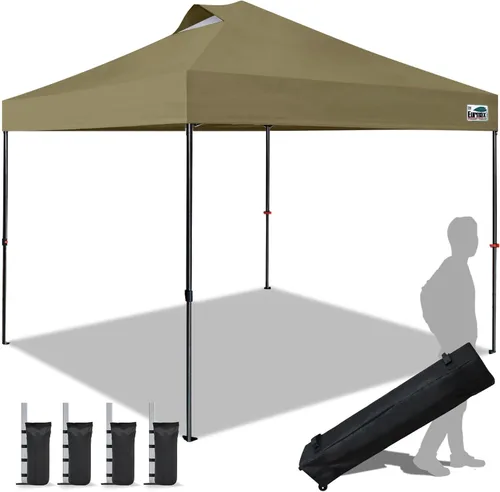 Miniatura 8 de Eurmax Tienda de campaña desplegable de Estados Unidos de 10 x 10, tienda de campaña para eventos de grado comercial con bolsa rodante patentada sin