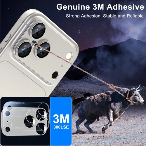 Miniatura 5 de Esanik - Actualización de 2 paquetes para iPhone 17 Pro, protector de lente de cámara, cubierta de pantalla de cámara de vidrio templado con estuche