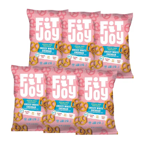 Miniatura 13 de FitJoy Tangy Dijon - Pretzels de mostaza (paquete de 6, 4.5 onzas) – Snacks sin lácteos, nueces y gluten – Raíz de yuca y harina de garbanzos sin