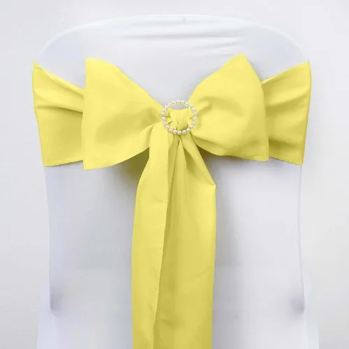 Miniatura 11 de Efavormart 5 piezas de fajas para sillas de poliéster color beige con lazos para decoración de sillas en bodas, eventos, suministros para decoración