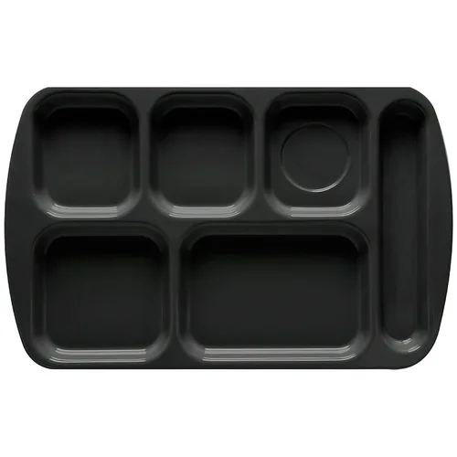 Miniatura 20 de G.E.T. Bandeja escolar para cafetería con 6 compartimentos, para zurdos, 10 x 14 pulgadas, verde bosque (paquete de 4)