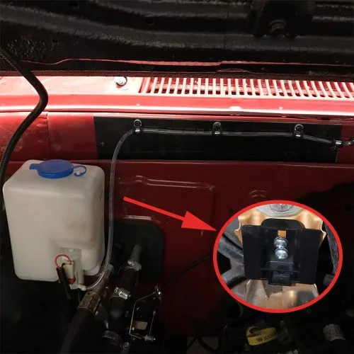 Miniatura 6 de Kit de bomba universal para limpiaparabrisas de coche de KEMIMOTO con recipiente de líquido, interruptor de botón de chorro de bomba, tanque