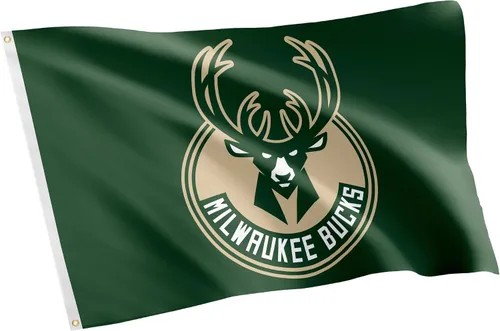 Miniatura 8 de Desert Cactus Milwaukee Bucks Flag Team NBA National Basketball Association 100% poliéster para interiores y exteriores, banderas de 3 x 5 pies