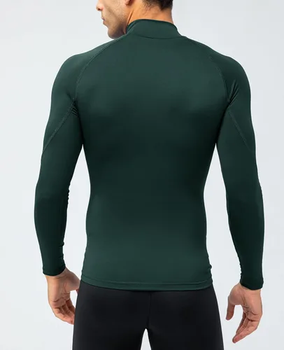 Miniatura 4 de Camisas de compresión de manga larga para hombre, camiseta de entrenamiento para gimnasio, camiseta para correr, capa base fresca y seca, camiseta