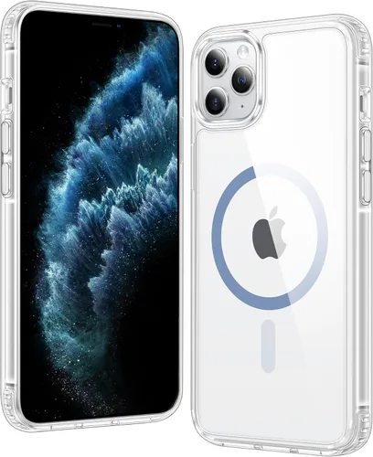 Miniatura 652 de FNTCASE Funda para iPhone 13 Pro-Max: Fundas magnéticas transparentes compatibles con Magsafe Slim anti amarillamiento protección contra caídas