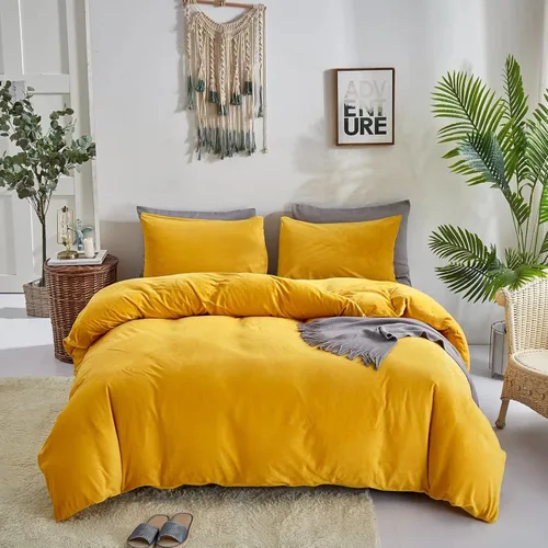 Miniatura 23 de Houseri Juego de Edredón de Terciopelo Azul Twin Azul Claro Esponjoso Juegos de Ropa de Cama Twin Azul Polvoriento Ropa de Cama de Franela Niños