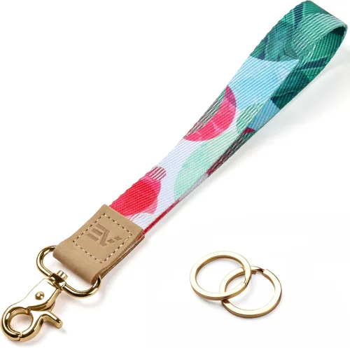 Miniatura 40 de EcoVision - Llaveros lindos con correa para llaves, llavero de muñeca para mujer, correa de insignia con 2 argollas para llaves
