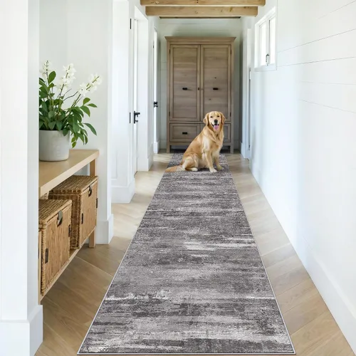Miniatura 34 de Alfombra lavable para pasillo de 3 x 12 pulgadas, alfombras abstractas modernas con parte trasera antideslizante, alfombra ultra suave para cocina