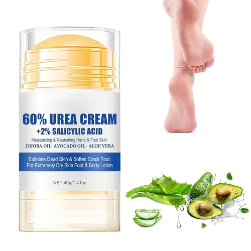 2025 Nueva crema para pies hidratante y antigrietas al 60% de urea, hidratante y alivia las grietas y la sequedad, la loción para pies en el talón