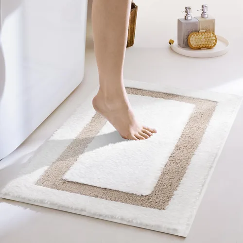 Miniatura 21 de GRANNY SAYS Alfombras de baño antideslizantes, lavables, extra suaves y absorbentes de agua para baño, alfombra de baño peluda de felpa, alfombra