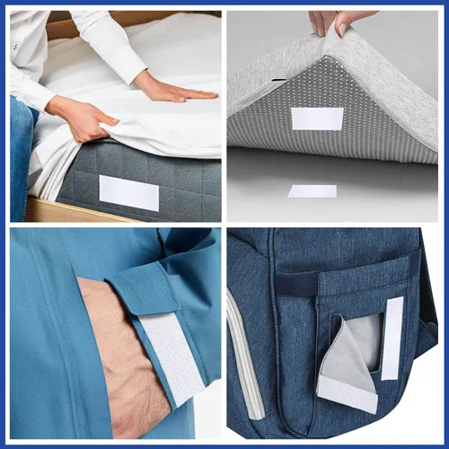 Miniatura 3 de 4 Pulgadas x 5.5 Metros Cinta Adhesiva de Gancho y Bucle Blanca de Alta Resistencia, Agarre Antideslizante para Alfombras de Múltiples Propósitos