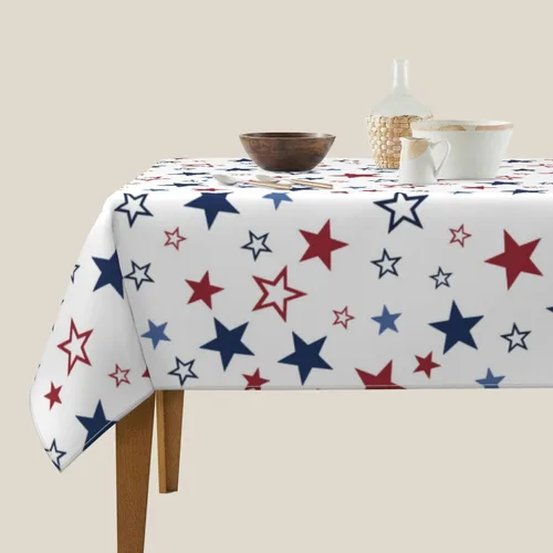 Miniatura 6 de BETGINY 4th of July Tablecloth Square 60x60 Inch,White Red Blue Patriotic Stars Table Cloth,Stain Resistance Polyester American Independence Day