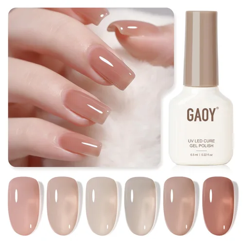 Miniatura 11 de GAOY Berry Collection - Esmalte de uñas en gel, color rosa intenso, borgoña, rojo, cereza y magenta, kit de esmalte de uñas para manicura de salón