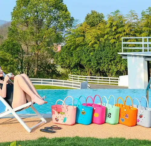 Miniatura 7 de Lckaey Accesorios de bolsa de playa de goma-Decoración de goma de PVC para bolso de EVA Bogg Insertos Sport Charms Y064Figure 6 Figura 6