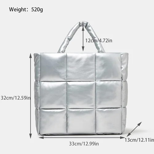Miniatura 7 de Bolsas hobo para mujer, suaves, acolchadas, con relleno, con asa superior, cuadradas, sólidas, bolsas de mano
