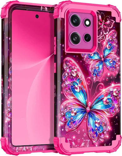 Miniatura 25 de Miqala Funda para Moto G Play 5G 2024, que brilla en la oscuridad, tres capas, resistente, a prueba de golpes, protección de cuerpo completo