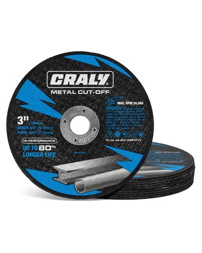 Miniatura 7 de CRALY Ruedas de corte de 6 pulgadas para cortar metal y acero inoxidable, disco de corte de metal ultrafino de grado profesional para amoladora