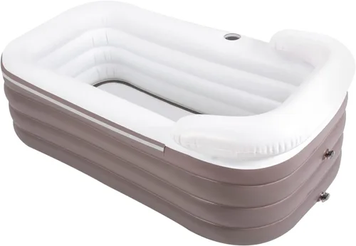 Miniatura 6 de Bañera inflable para adultos, bañera de hielo portátil para atletas, bañera plegable independiente para exteriores e interiores, con bomba de aire