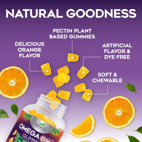 Miniatura 5 de Gomitas de aceite de pescado Omega 3 – Gomitas Omega3 de triple fuerza – Ácidos grasos DHA y EPA para la salud del corazón, apoyo articular