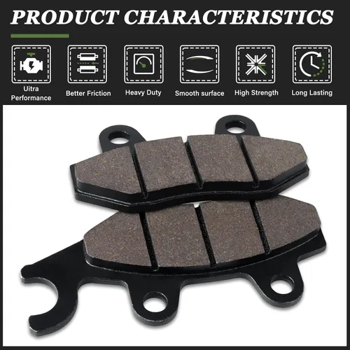 Miniatura 4 de LOCOPOW Pastillas de freno Rhino 660 700 Delanteras y traseras para Yamaha YXR660 4x4 2004-2007 Raptor 700 700R YFM700 2006-2012 Rhino 450 YXR450