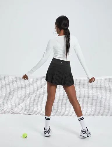 Miniatura 3 de baleaf - Falda de tenis plisada para mujer, falda pantalón de golf para mujer, cintura alta, pantalones cortos deportivos ligeros con bolsillos