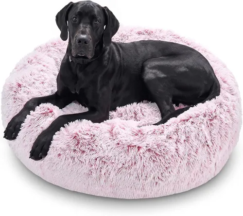 Miniatura 51 de JOLLYVOGUE - Cama para perros y gatos, cama relajante y antiestrés para mascotas y perros pequeños, cojín esponjoso en forma de dona para mascotas