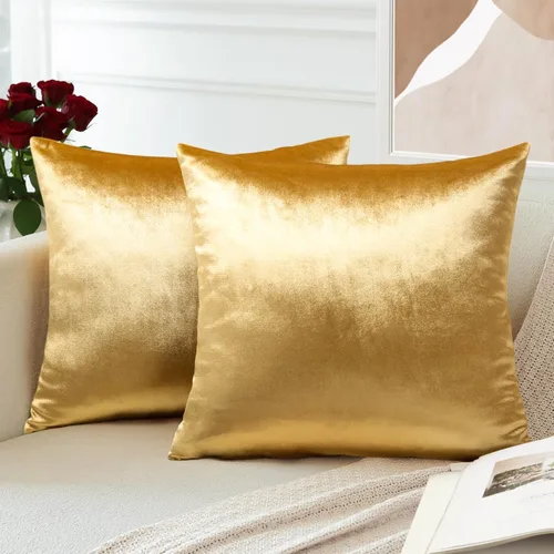 Miniatura 4 de OTOSTAR Fundas de almohada decorativas de terciopelo suave, funda de cojín cuadrada sólida, fundas de almohada para decoración del hogar, fundas