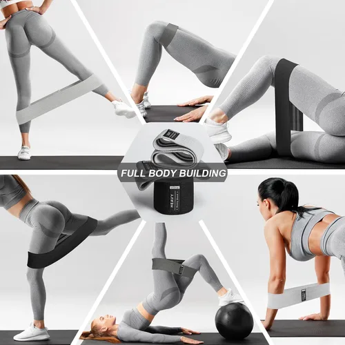 Miniatura 5 de Booty Bands Set, Resistance Bands for Working Out, Exercise Bands for Women and Men Legs and Butt, Stretch Bands for Pilates, Yoga Starter Set Negro