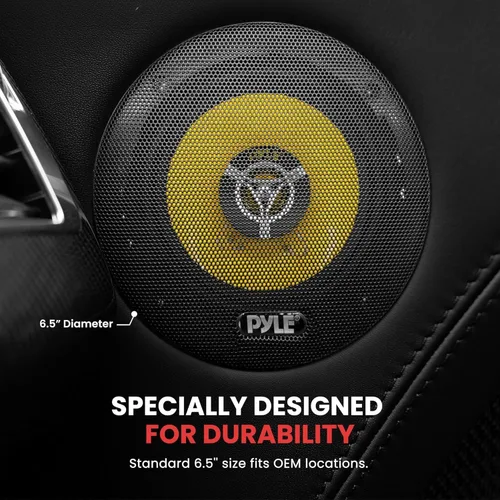 Miniatura 3 de Pyle Sistema de altavoces de tres vías para coche - Pro 6.5 pulgadas 280 vatios 4 ohmios altavoces de audio de componente de tweeter medio