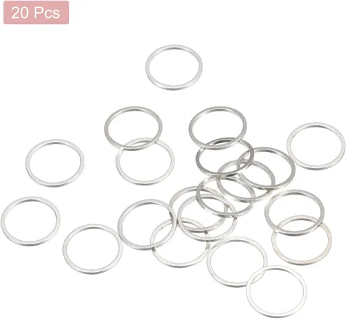 Miniatura 3 de MECCANIXITY Aretes redondos con cuentas, anillos de eslabones circulares para hacer joyas Tono plateado